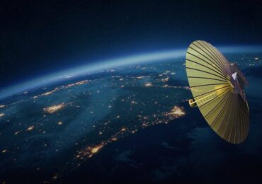 Vue d'artiste du satellite Umbra en orbite © Umbra Lab