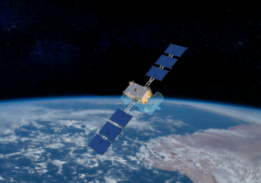 Vue d'artiste du satellite T1TL en orbite © AirbusUS-Space&Defense-Inc-2022