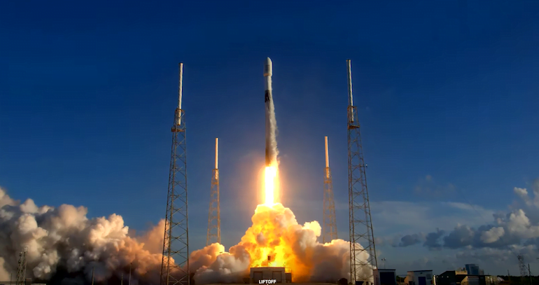 Lancement de KPLO par Falcon 9 © YouTube video