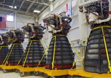 Moteurs RS-25 d'Aerojet Rocketdyne utilisés sur le SLS © Aerojet Rocketdyne