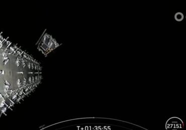 Largage du dernier satellite OneWeb © SpaceX
