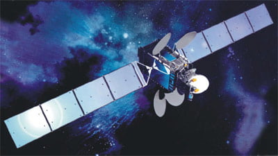 Vue d'artiste de Satmex 6 en orbite © SSL
