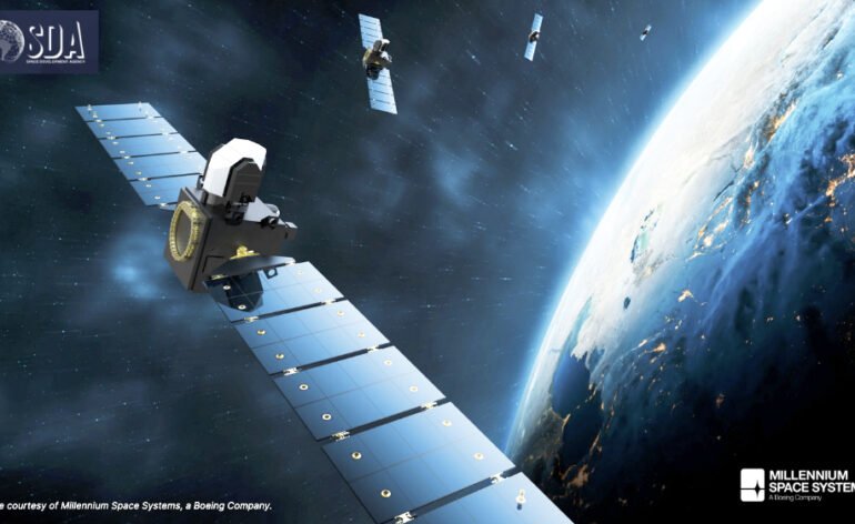 Vue d'artiste de satellites du programme FOO Figther © Millenium Space Systems