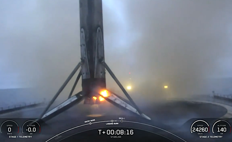 Atterrissage du premier étage sur le bateau Of Course I Still Love You © SpaceX