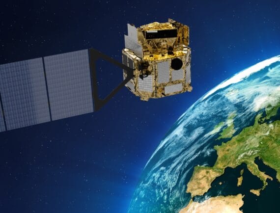 Vue d'artiste du satellite SBG-TIR © Thales Alenia Space