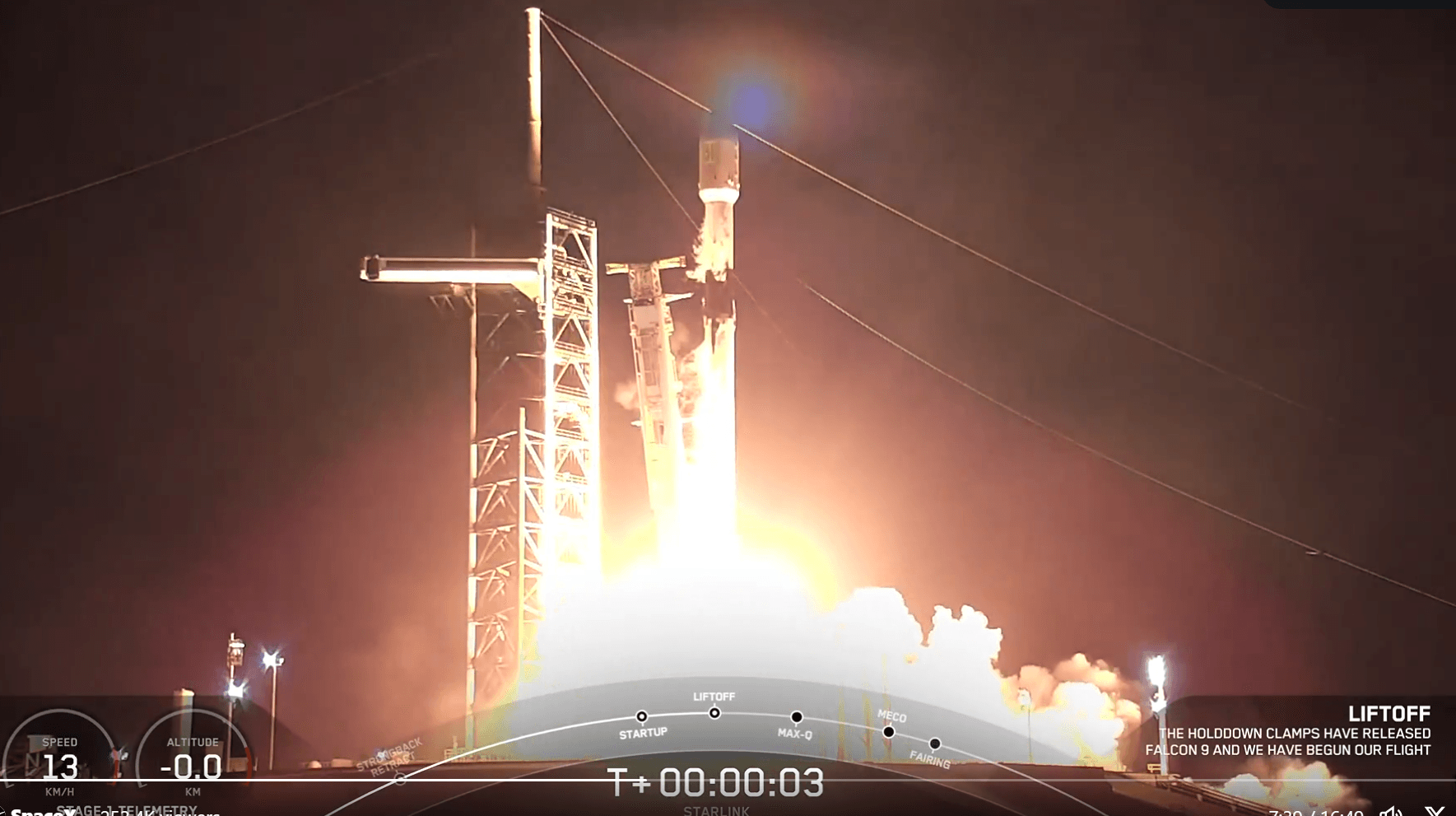 Lancement de Starlink Group 12-17 par Falcon 9 © SpaceX