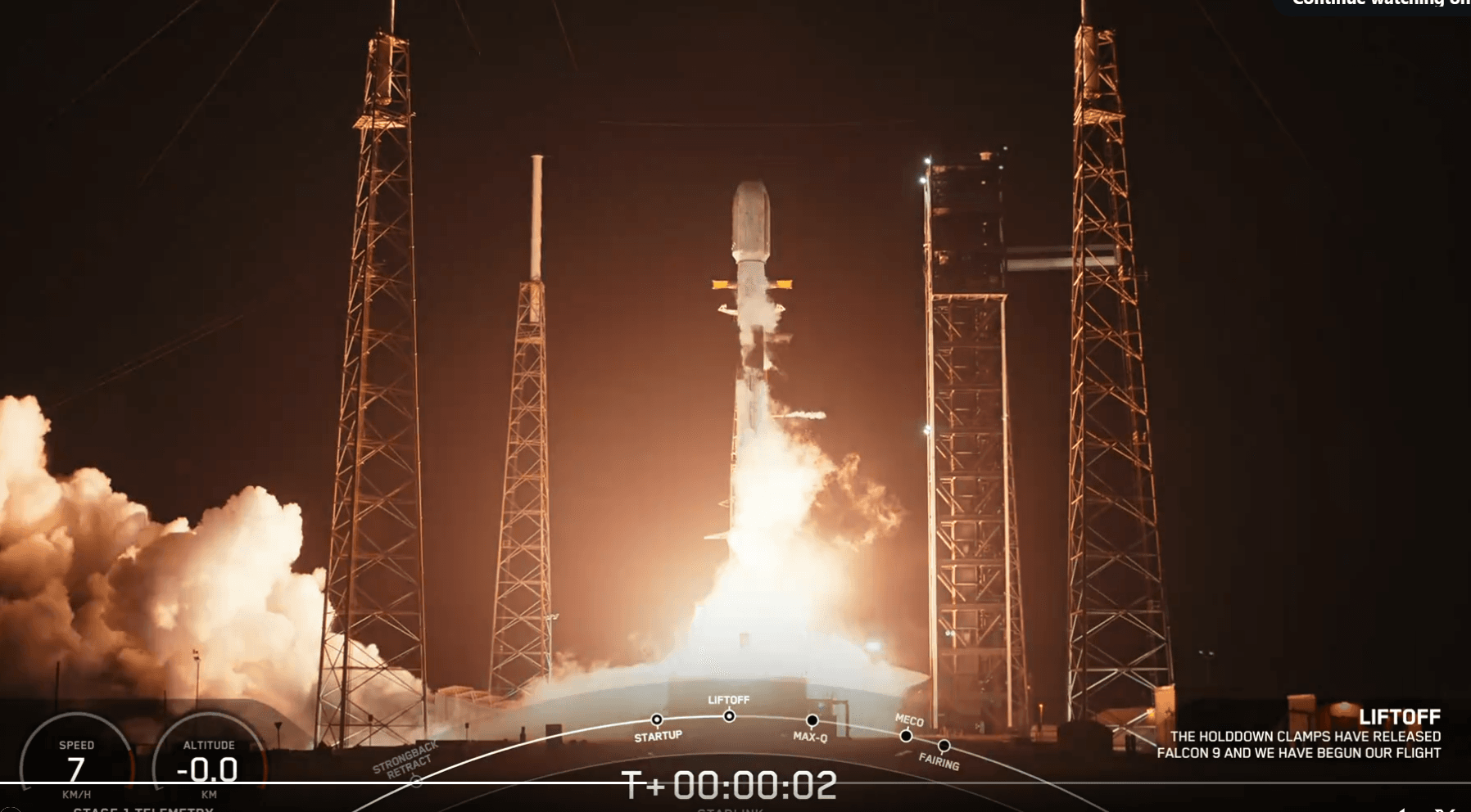 Lancement de Starlink Group 6-93 par Falcon 9 © SpaceX